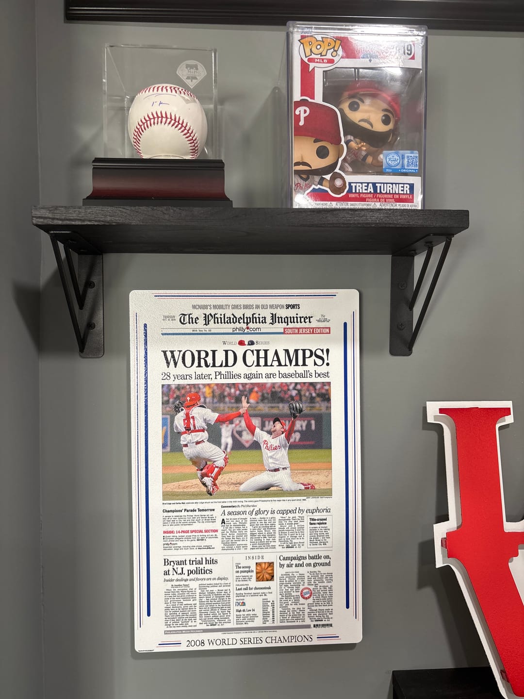 Customer photo review of Philadelphia Inquirer Phillies 2008 WORLD SERIES Front Page - OCT 30, 2008