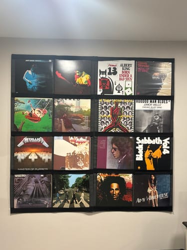 Customer photo review of 12" Vinyl Record Display Frame - LP Wall Storage