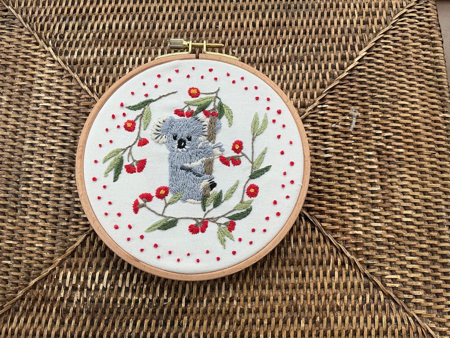 Customer photo review of Baby Koala Embroidery Kit