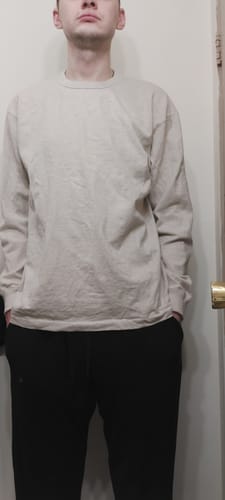 Customer photo review of Loopwheel Long Sleeve Cotton T-Shirt