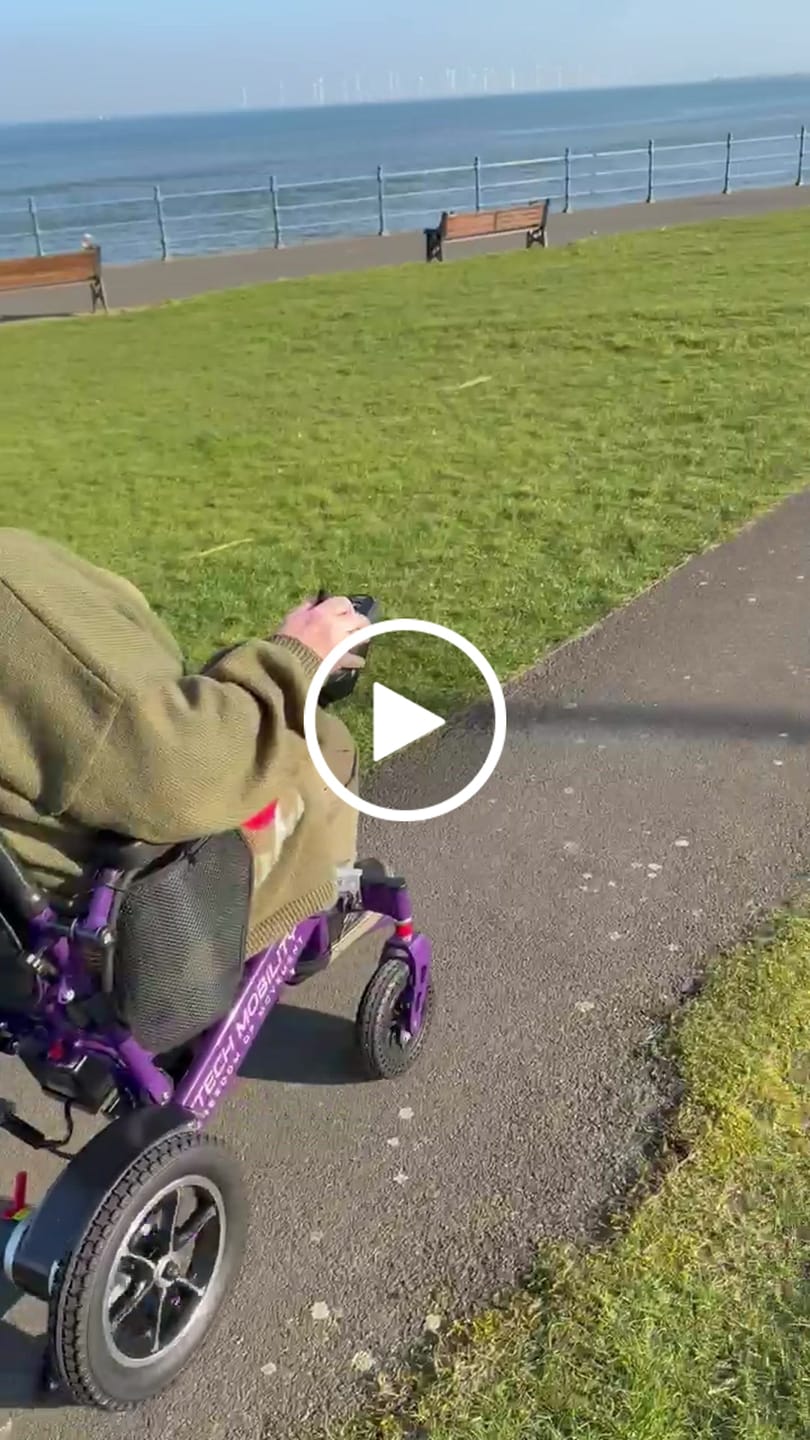 Customer video review of Limited Edition Purple Lightweight Electric Wheelchair | Freedom Pro ST
