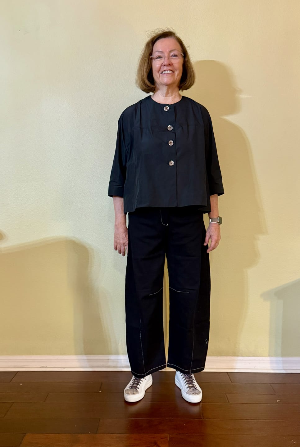 Customer photo review of Go-To Barrel Pants, Black