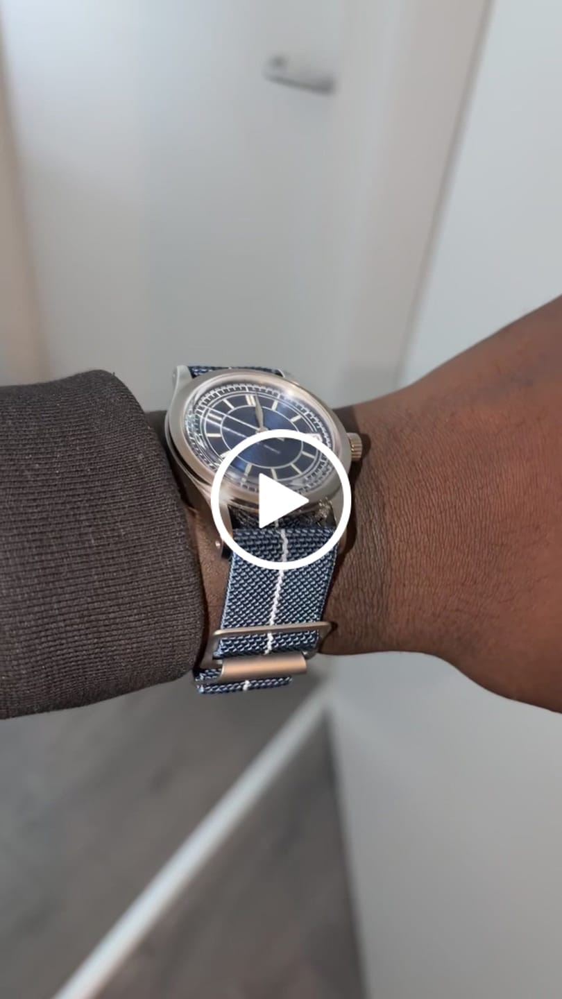 Customer video review of HOU - 80-Hour Power Reserve Vintage Automatic Watch | Blue
