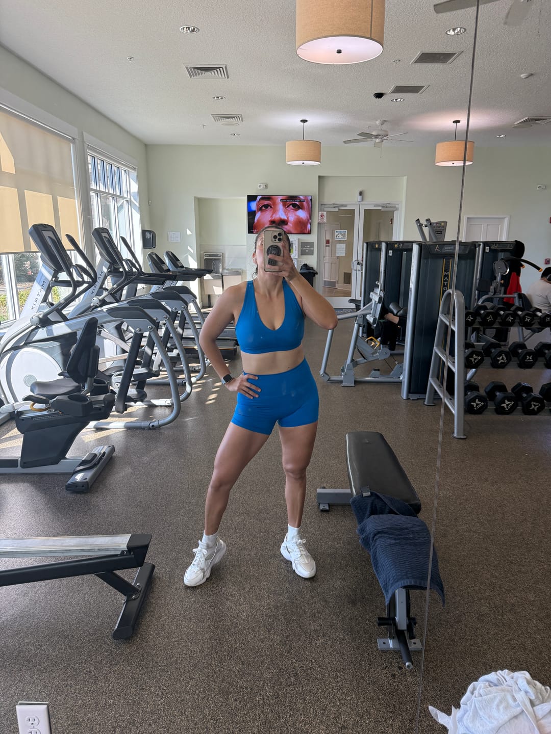 Customer photo review of BOLD Scoop Neck Racerback Sports Bra