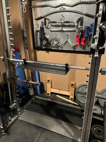 Customer photo review of EVOLPOW Leg Press and Safety Handles Attachment for Smith Machine
