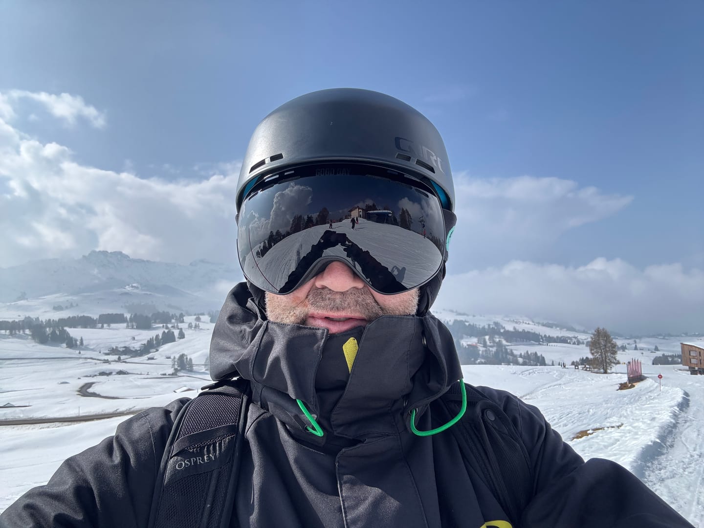 Customer photo review of The Emily Snow Goggle - Photochromic Black Lens