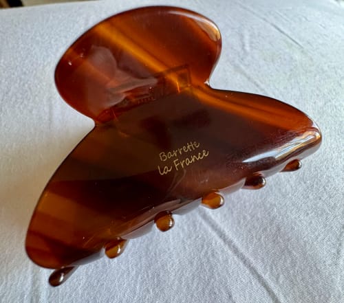 Customer photo review of French Acetate Planet & Diamond Hair Claw Clip - Medium