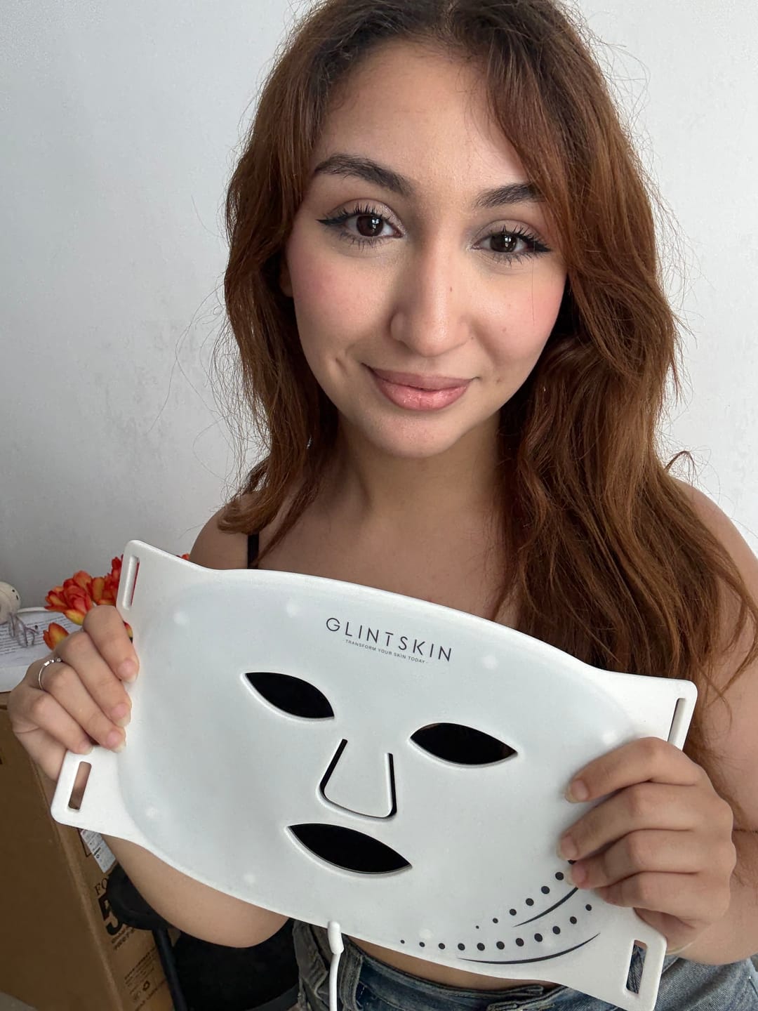 Customer photo review of LED Light Therapy Face Mask –Classic Series