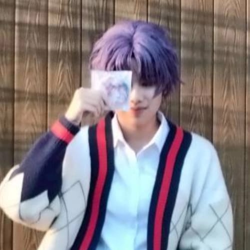 Customer photo review of Love and Deepspace Rafayel Short Purple Hair Basic Wig