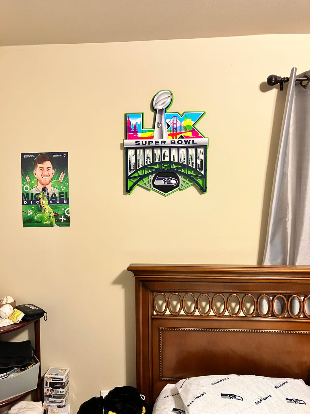 Customer photo review of Seattle Seahawks Super Bowl LX CHAMPIONS! 3D Metal Wall Art