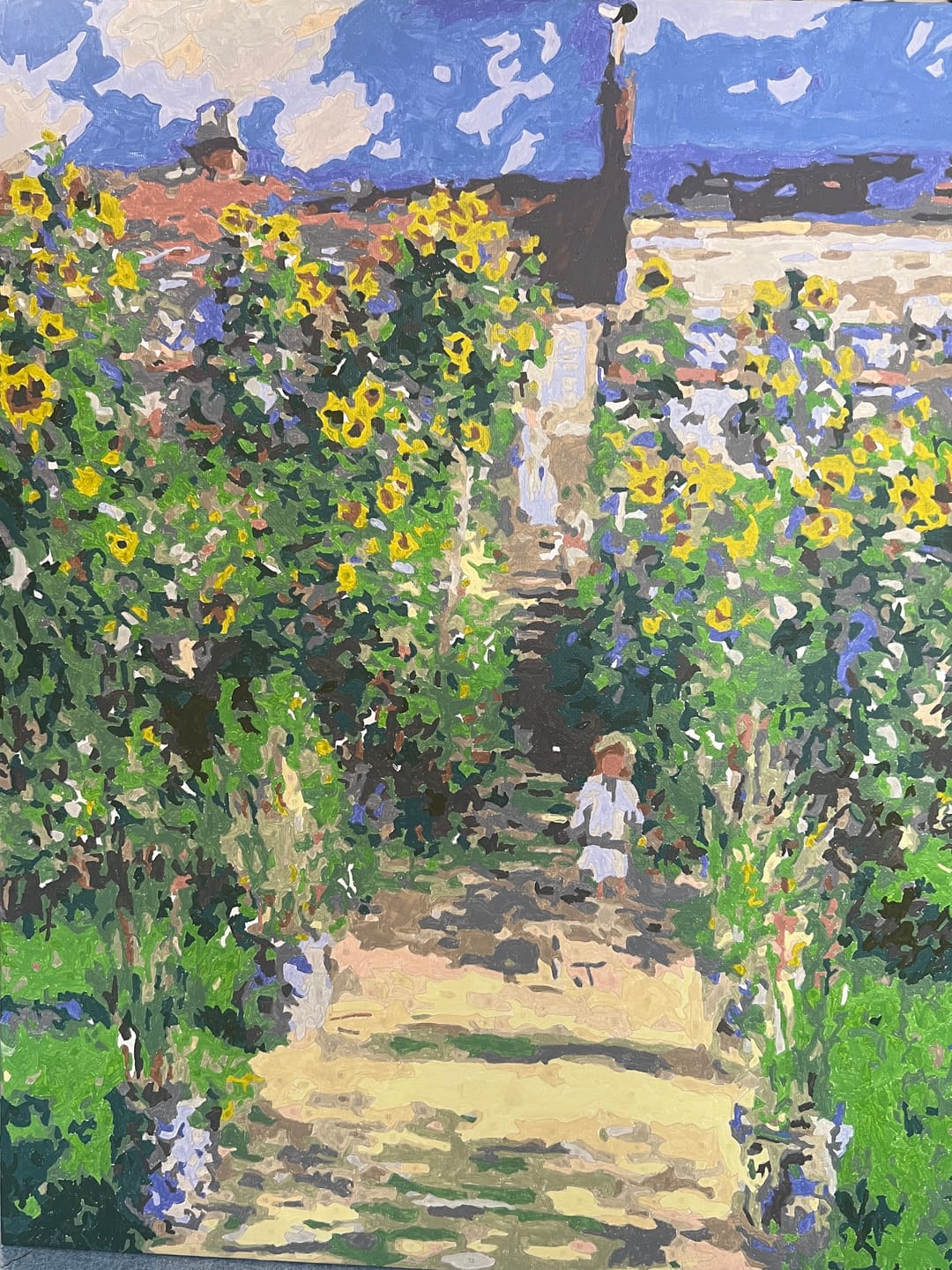 Customer photo review of The Artist's Garden at Vetheuil - Claude Monet | Paint by Numbers