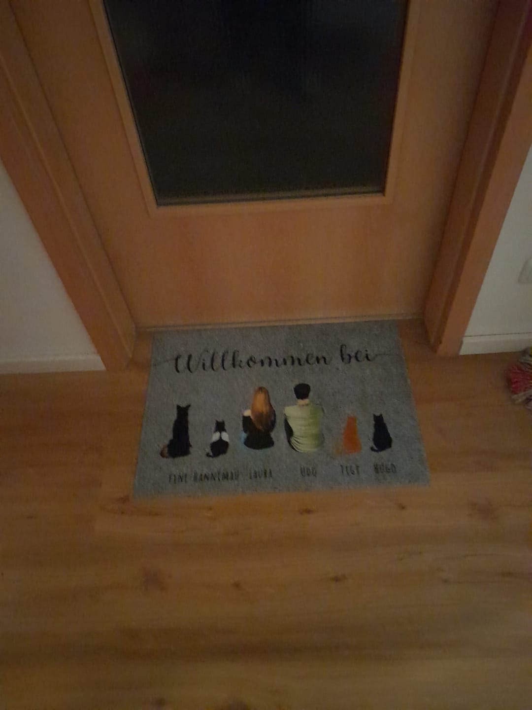 Customer photo review of Personalisierte Fußmatte - Pärchen