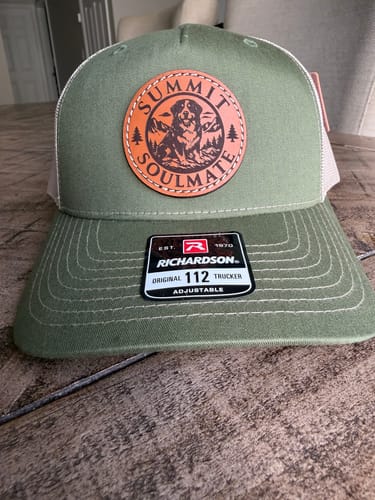 Customer photo review of Premium Custom Leather Patch Hats (Wholesale)