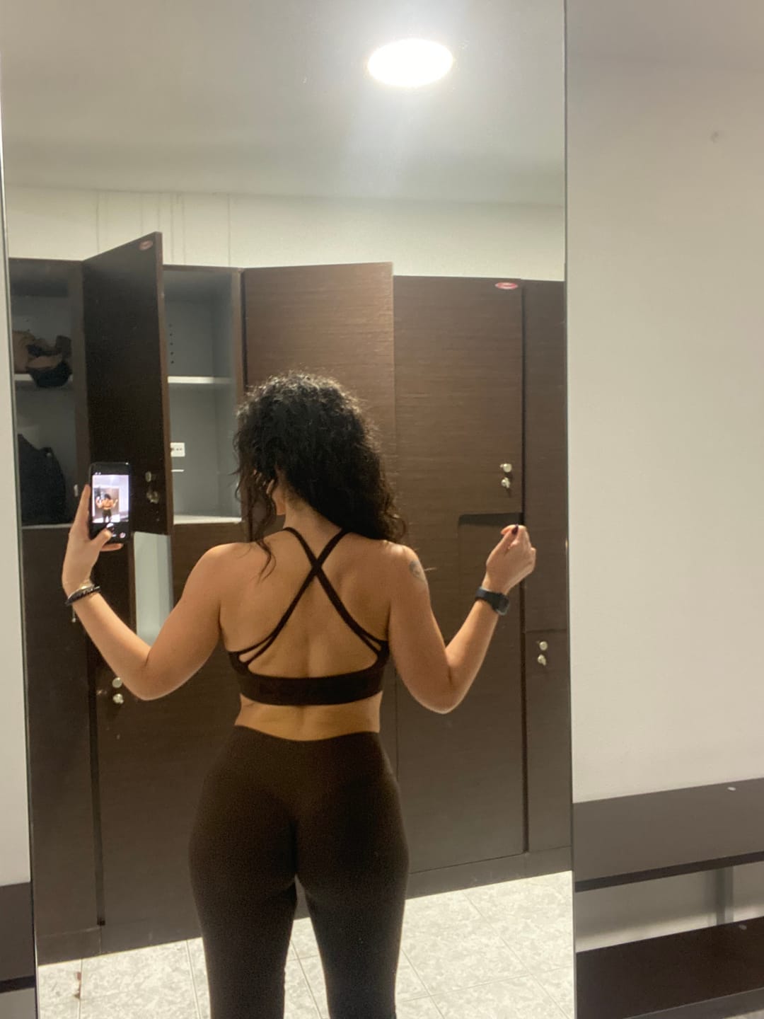 Customer photo review of Leggings Push Up a vita bassa Allure Caffè