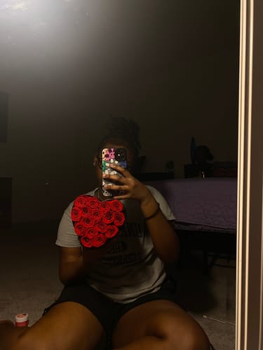 Customer photo review of Heart Eternal Rose Bouquet