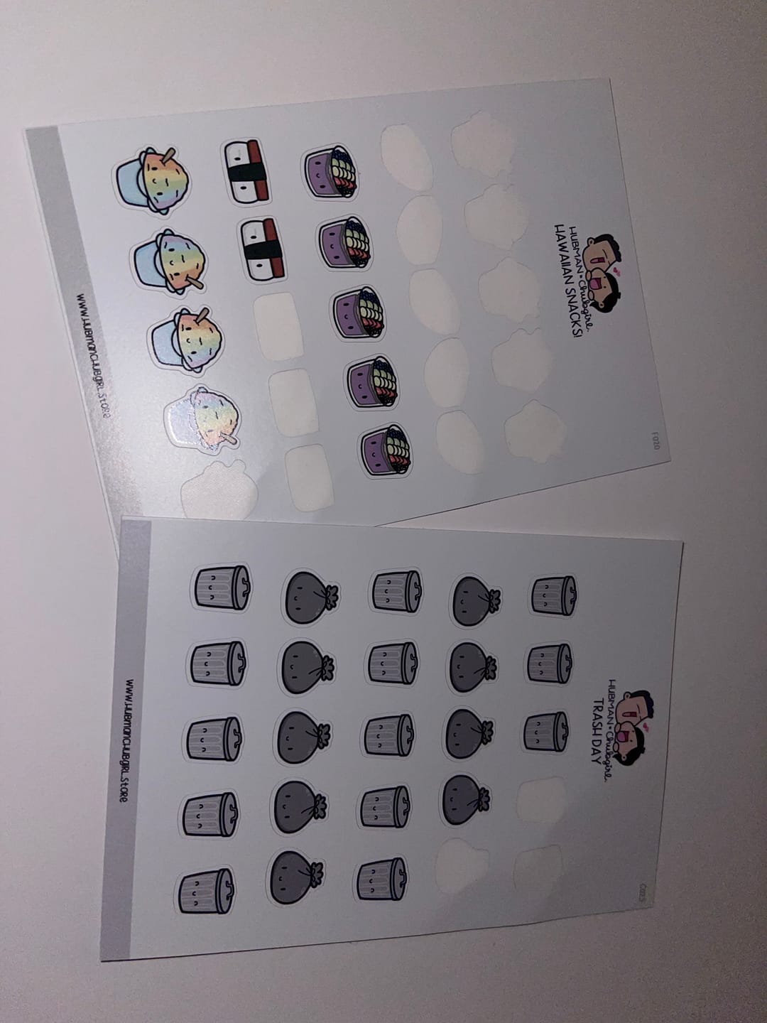 Customer photo review of Trash Day Planner Stickers