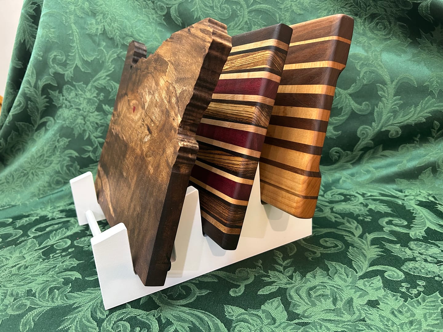 Customer photo review of 12x6.5 Cutting Board Stand Acrylic Router Template - Style 2