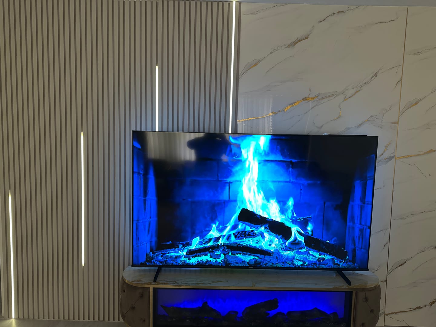 Customer photo review of Akoestische panelen  270 x 60 x 2.2 cm - Beige on Beige