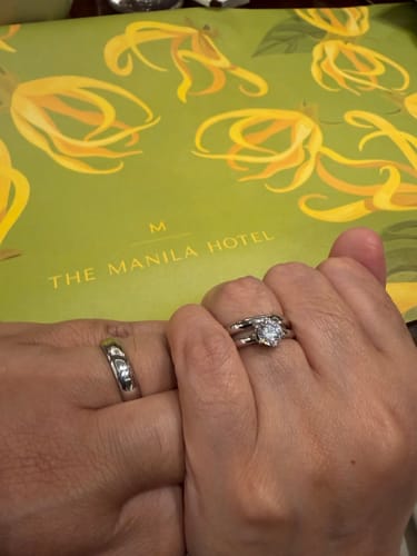 Customer photo review of 1ct Solitaire 6-prong Engagement Ring