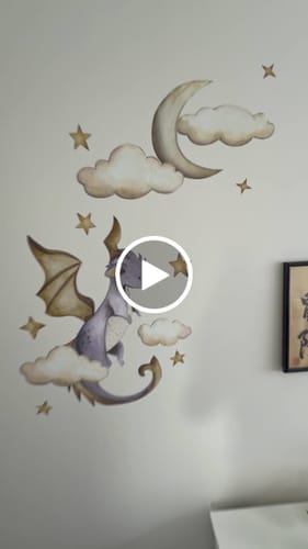 Customer video review of Baby Dragon Nursery Wall Sticker