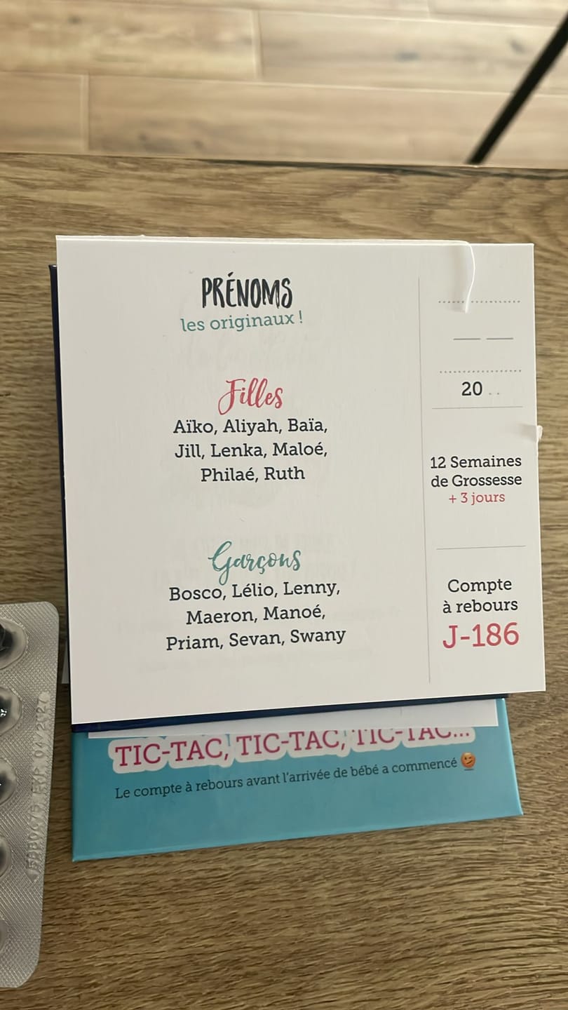 Customer photo review of Calendrier Grossesse - Future Maman