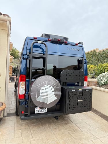 Customer photo review of Custom Spare Tire Cover for Jeep, RV, Bronco Camper, Trailer, & More