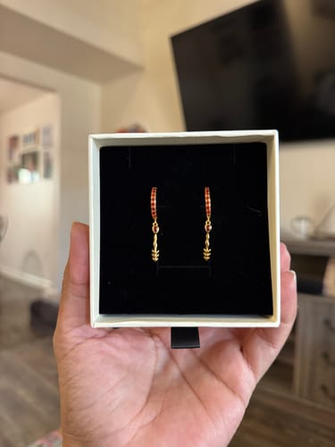 Customer photo review of Blood Manipulation Earrings