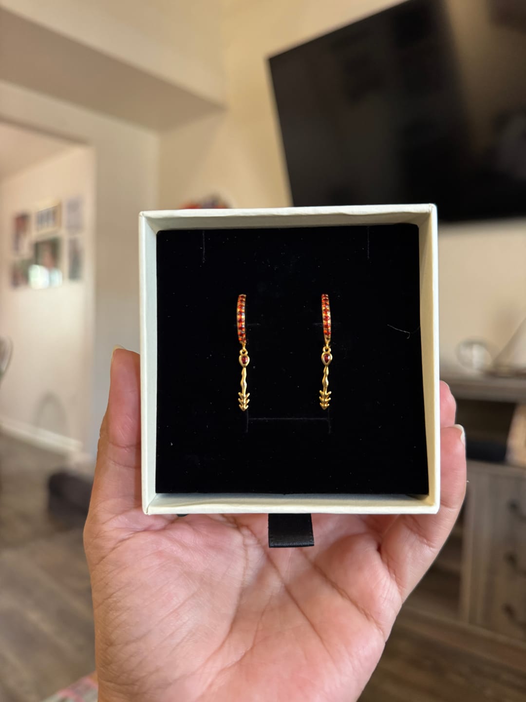Customer photo review of Blood Manipulation Earrings
