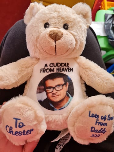 Customer photo review of Personalised Teddy Bears