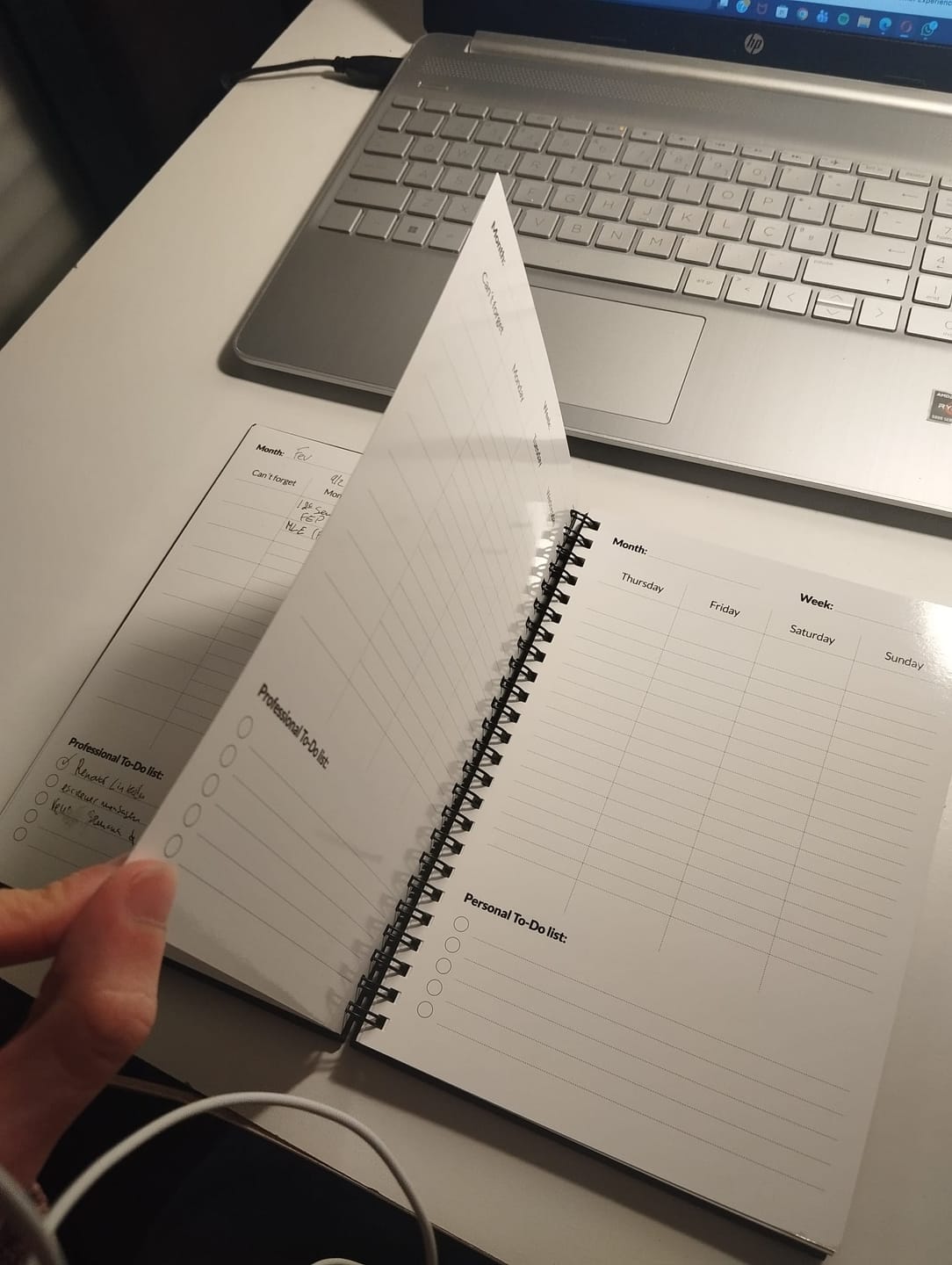 Customer photo review of Infinitebook Planner A5 Sporting