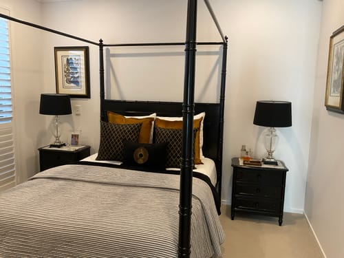 Customer photo review of Intermeshed Black & Gold Lounge Cushion 55 x 55cm