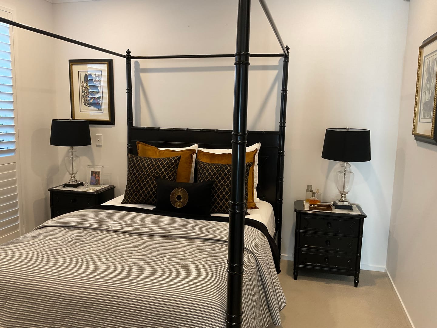 Customer photo review of Intermeshed Black & Gold Lounge Cushion 55 x 55cm