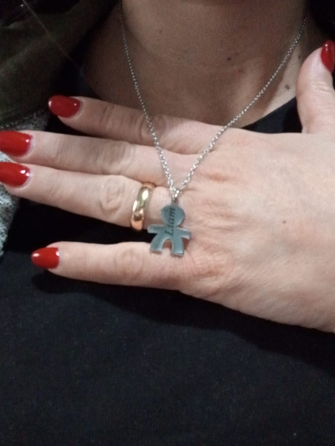 Customer photo review of Collana Nascita con bambino - Piccolo Mio
