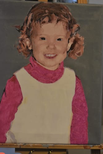 Customer photo review of Custom Paint By Numbers - Personalized Portraits Art