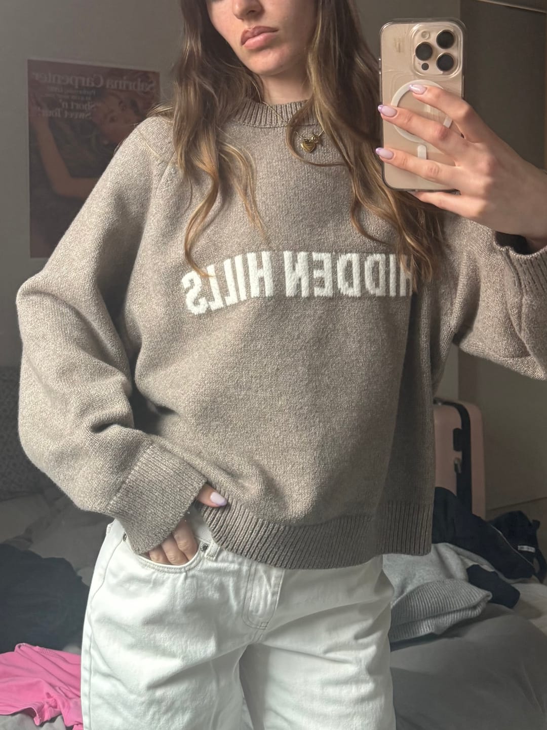 Customer photo review of KNIT SWEATER TAUPE