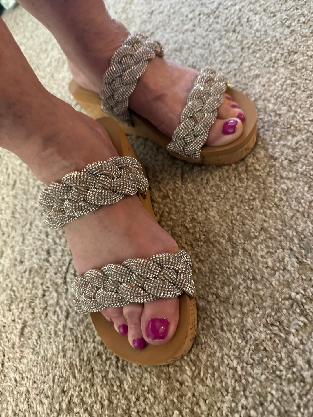 Customer photo review of Corky's Mystique Wedge - Clear Rhinestones
