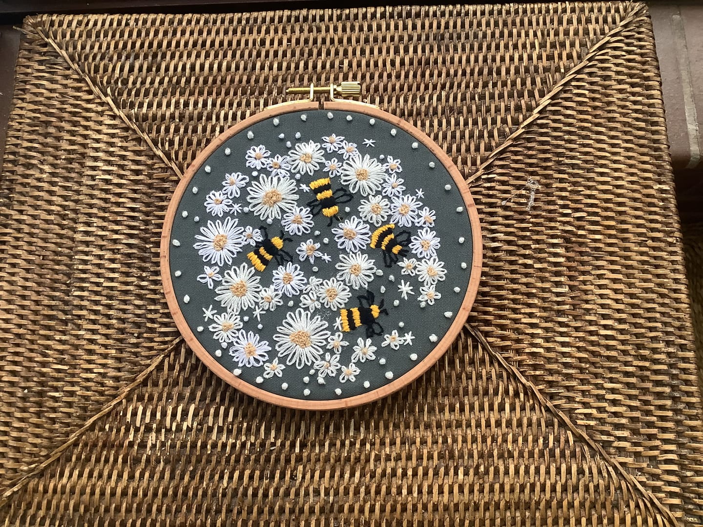 Customer photo review of Busy Bees Beginner Embroidery Kit
