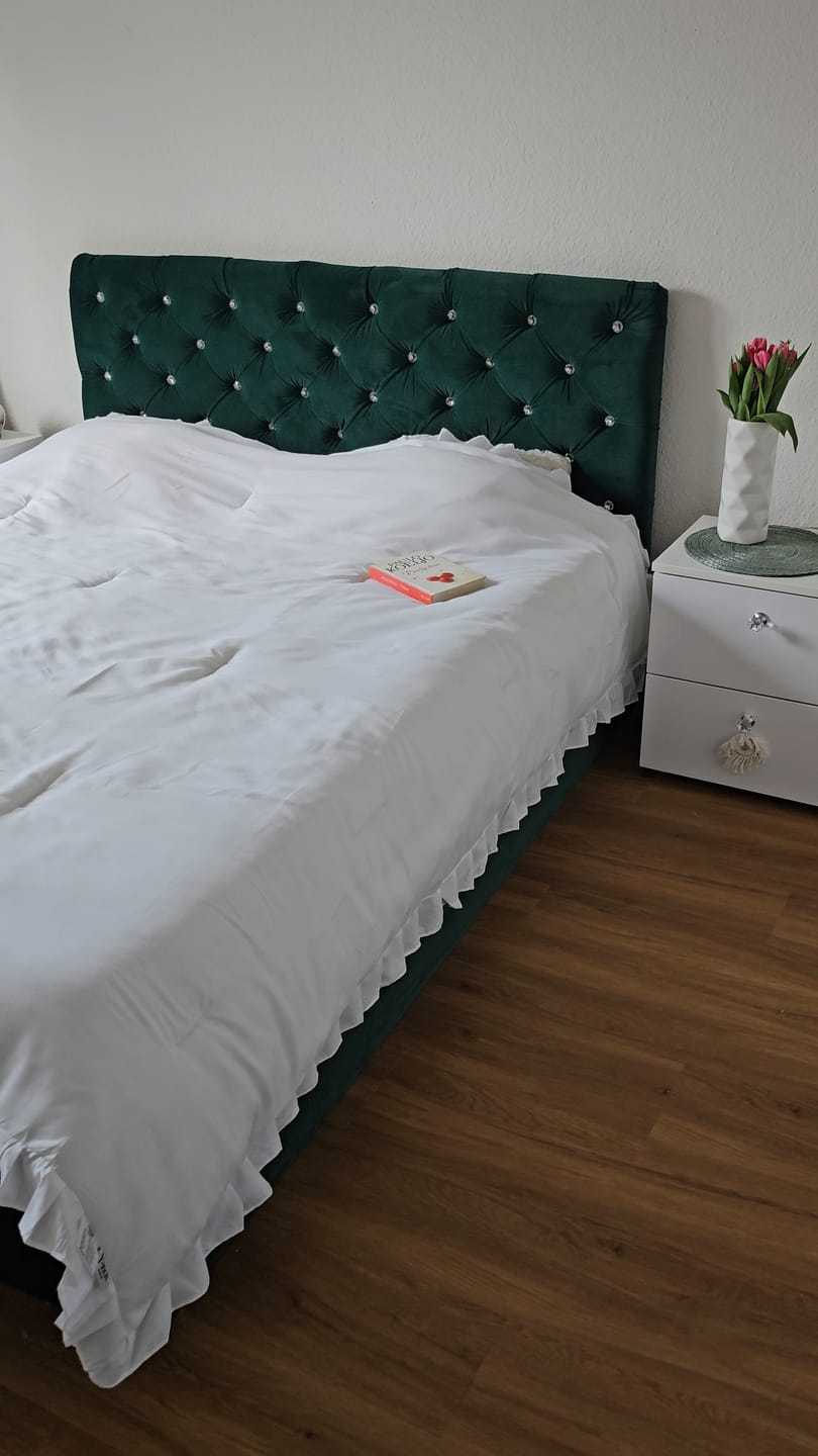 Customer photo review of Dekbed Zonder Overtrek Ruffles White (220 cm lang)