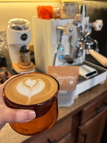 Customer photo review of FLUR Latte Glasses