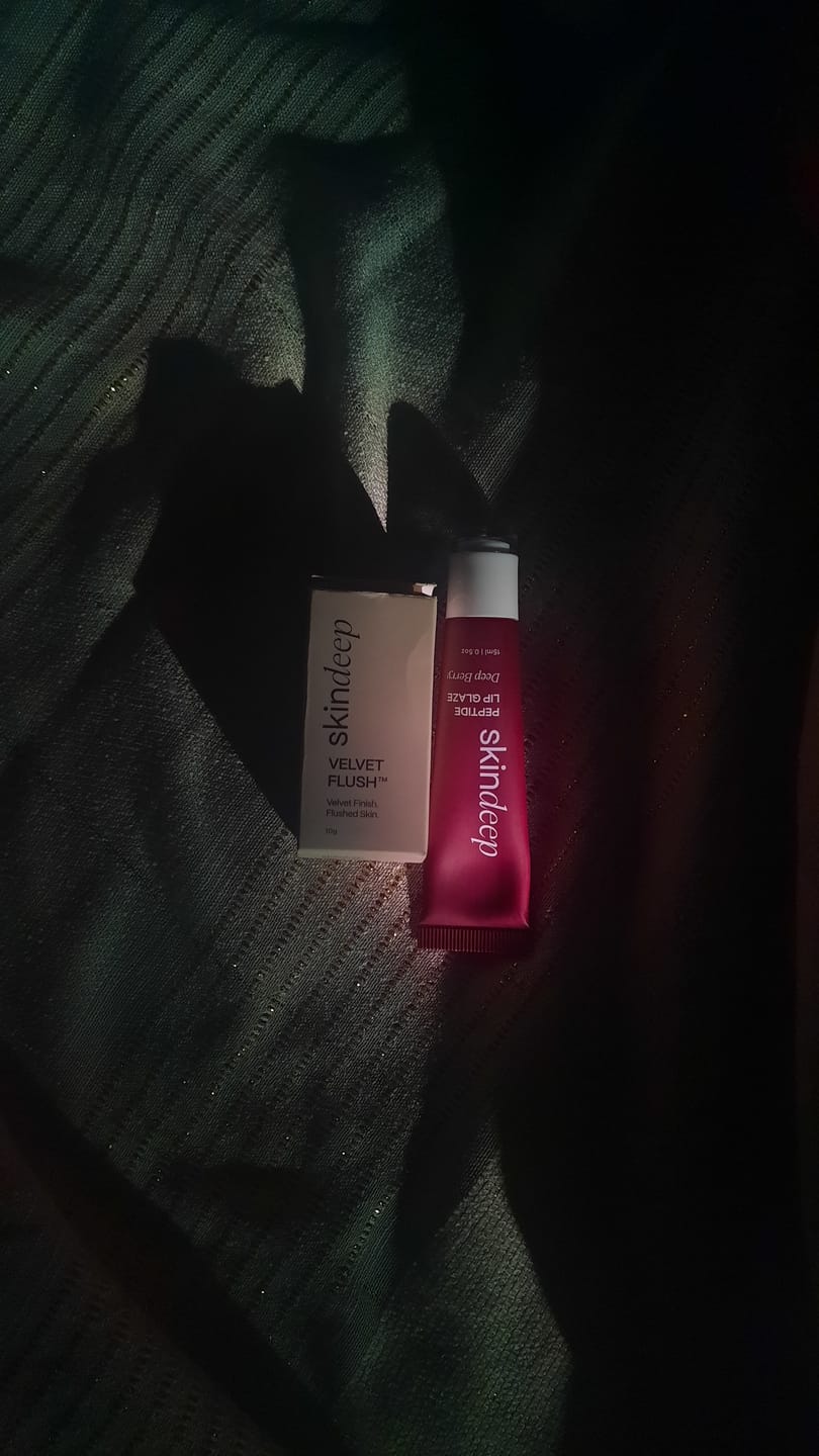 Customer photo review of Lip Glaze+Velvet Flush Duo