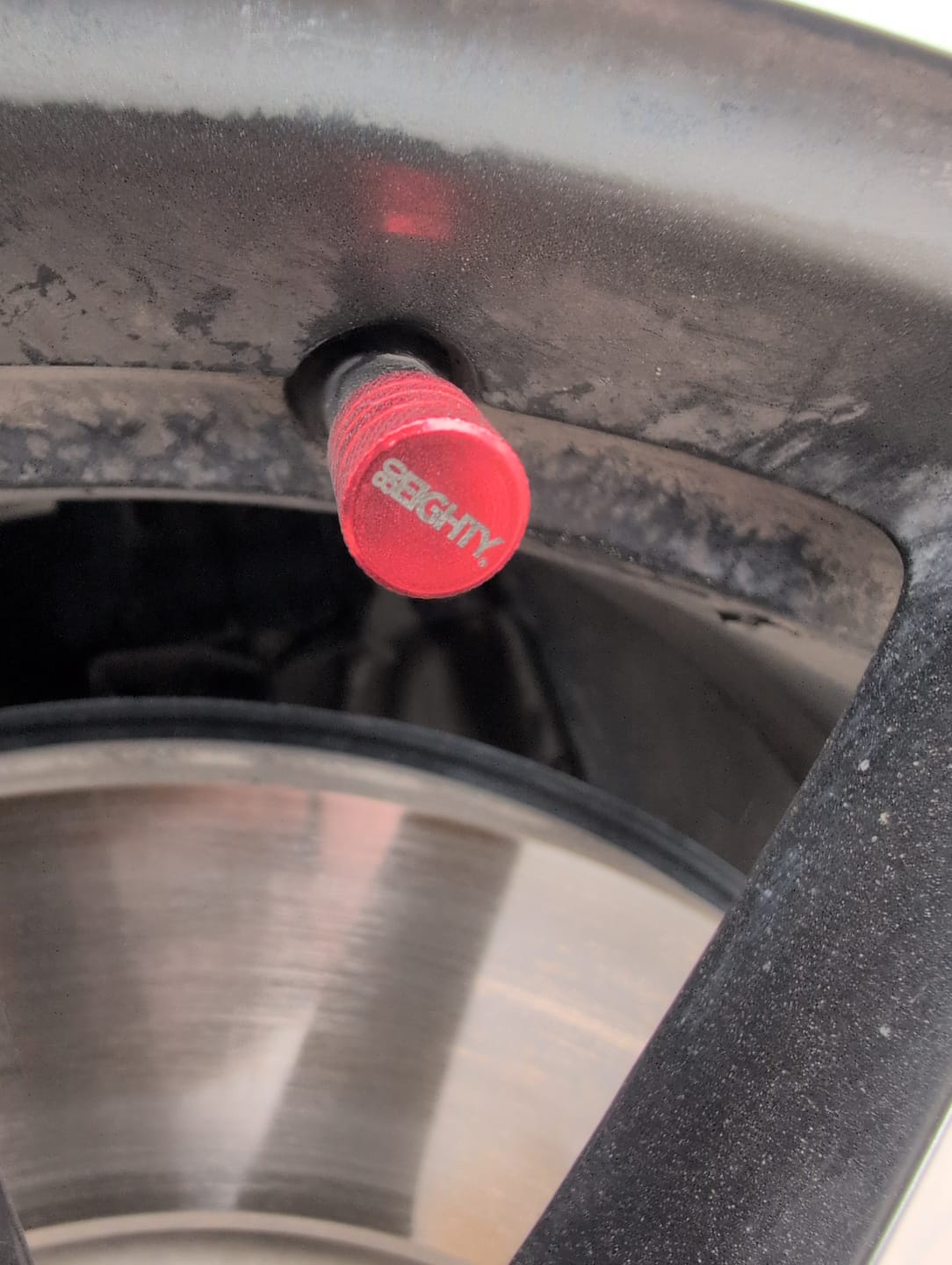 Customer photo review of 80Eighty® Red Valve Stem Caps