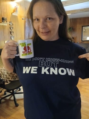 Customer photo review of We Know Neon Mug