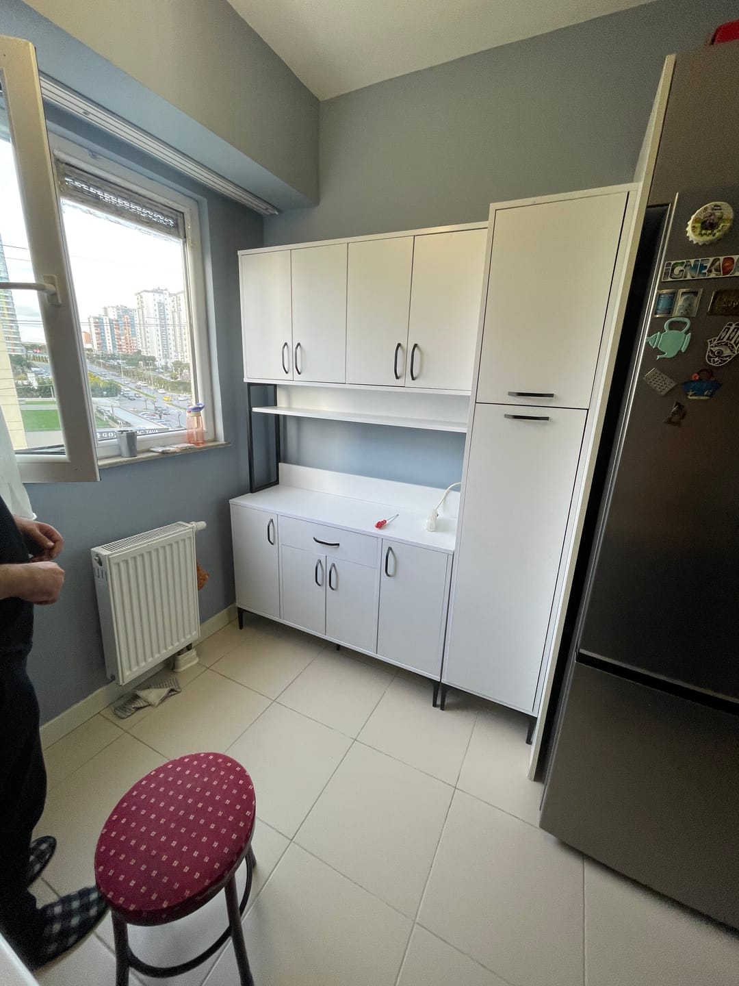 Customer photo review of Rani JE134 Çok Amaçlı Dolap 10 Kapaklı 1 Çekmeceli Kiler Mutfak Dolabı Beyaz
