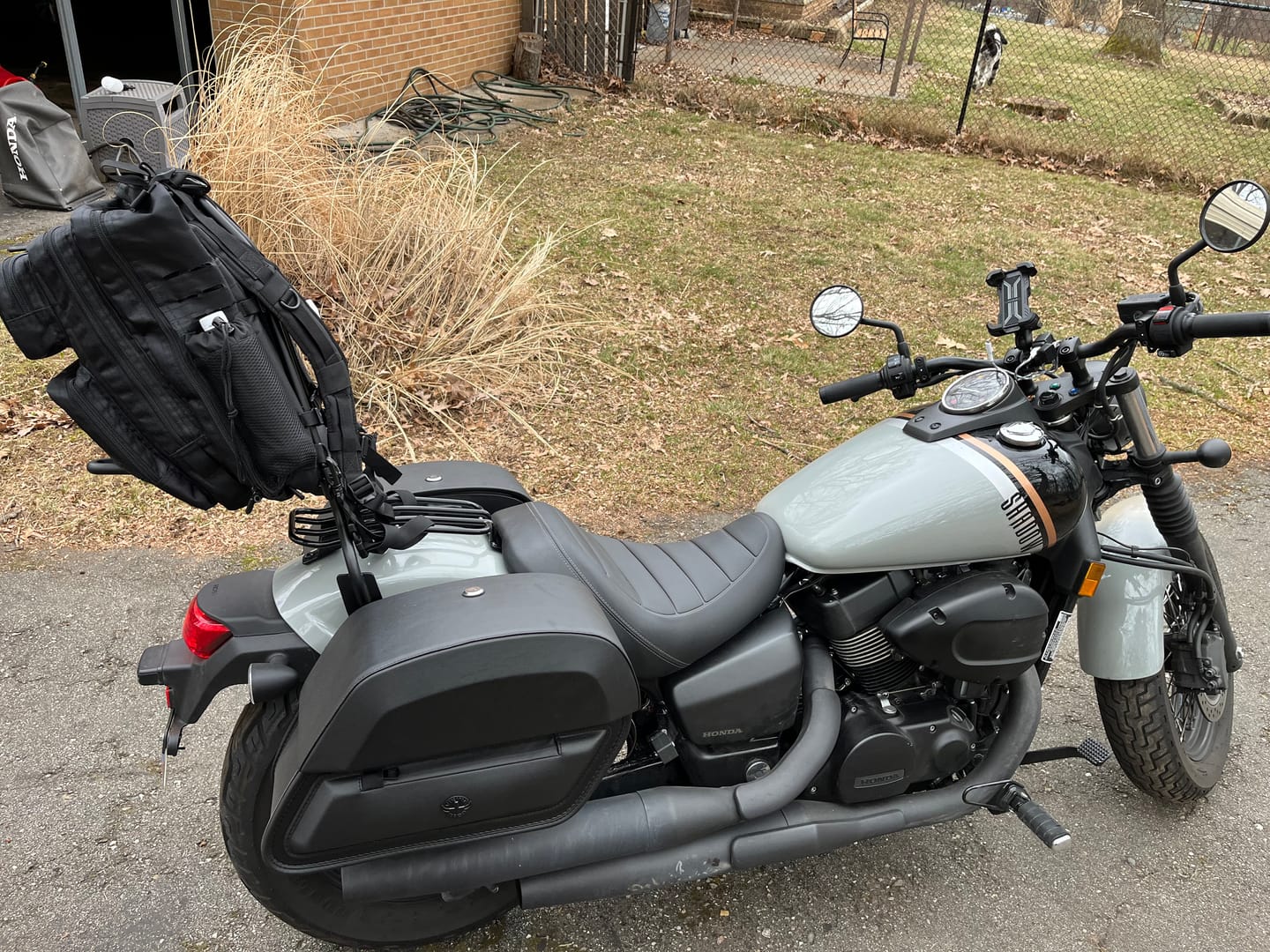 Customer photo review of 45L - Tactical XL Motorcycle Sissy Bar Backpack