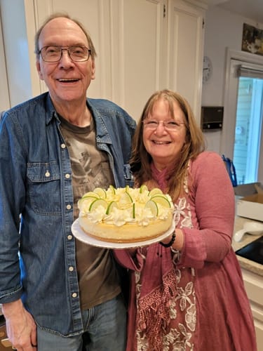 Customer photo review of Key Lime Cheesecake