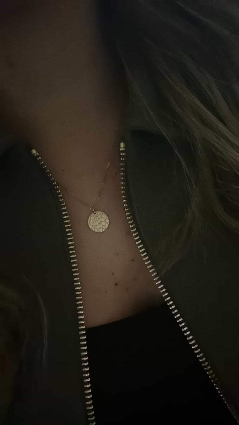 Customer photo review of Akela Medium Focus Noseprint Necklace