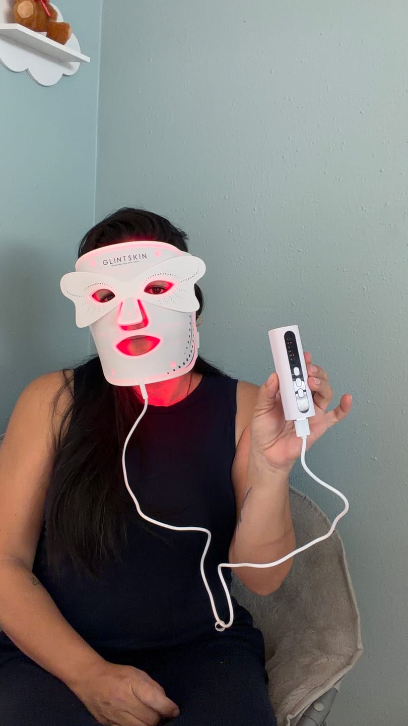 Customer photo review of LED Light Therapy Face Mask –Classic Series