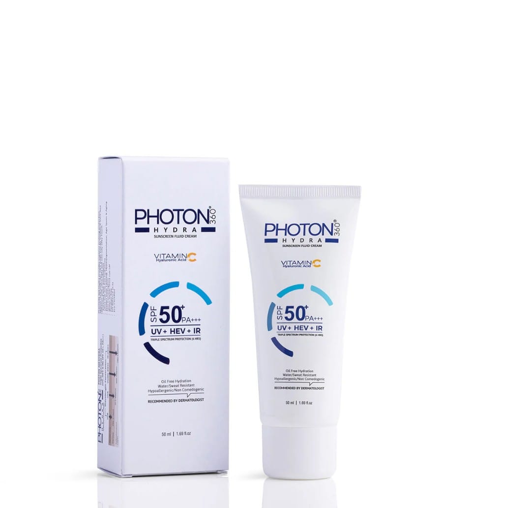 Customer photo review of Aclaris Photon 360 Hydra Sunscreen Fluid Cream SPF 50+