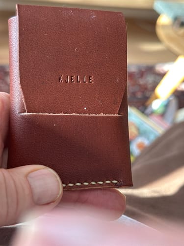 Customer photo review of Slimmad plånbok i äkta läder