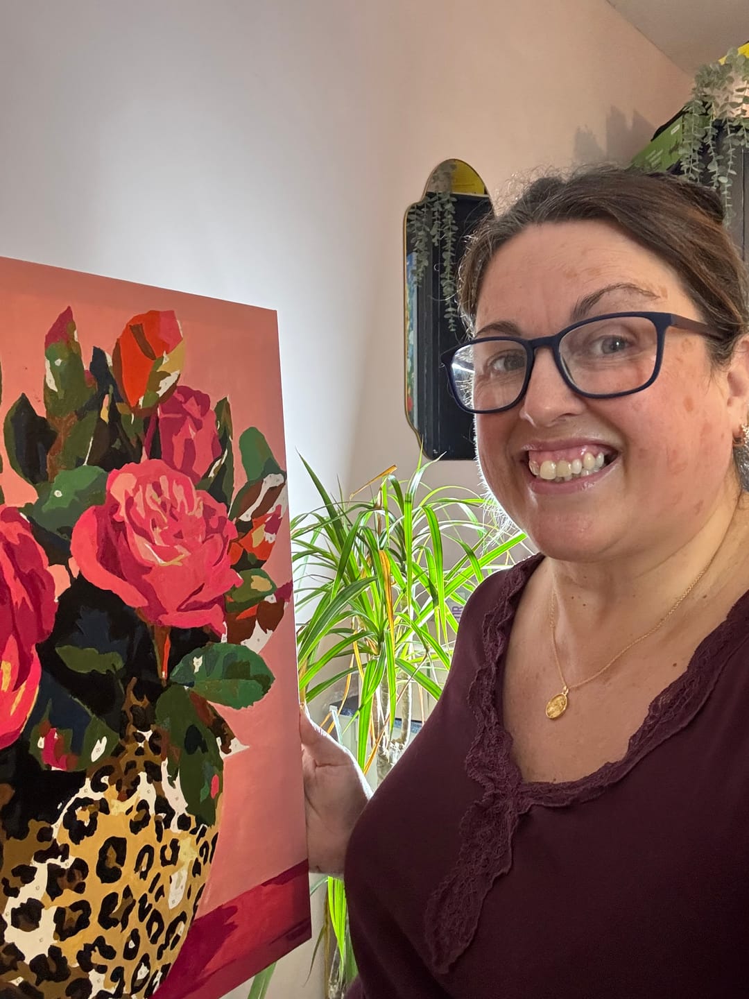Customer photo review of Wild Roses | Paint by Number